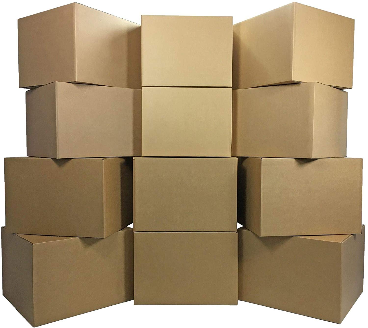 Cardboard boxes stacked